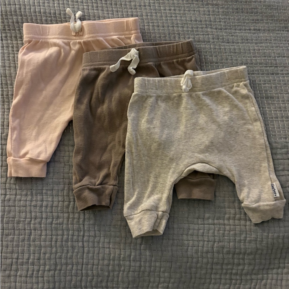 Gerber Baby Pants Set - Cream and Brown